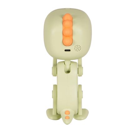 LED RGBW Dimmelhető gyermek éjszaka kislámp ébresztőórával ROBOT LED/1W/5V 1200 mAh