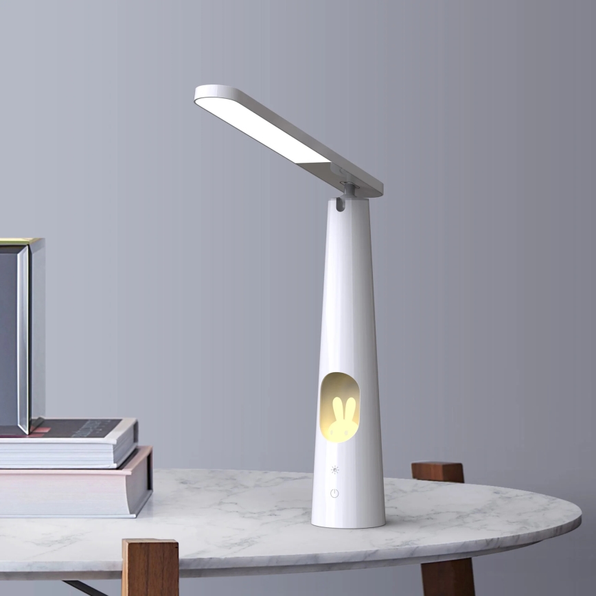 LED dimmelhető érintésvezérlésű asztali lámpa BUNNY LED/7W/230V 2700/4000/6500K fehér