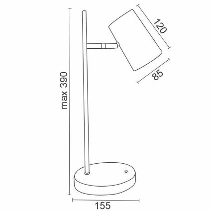 LED Dimmelhető érintős asztali lámpa ALICE LED/5W/230V fehér