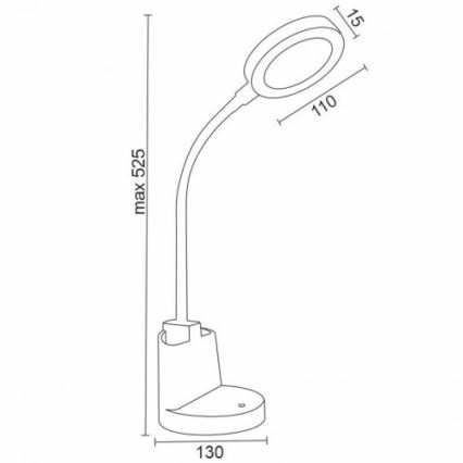 LED Dimmelhető érintős asztali lámpa ANABEL LED/8W/230V
