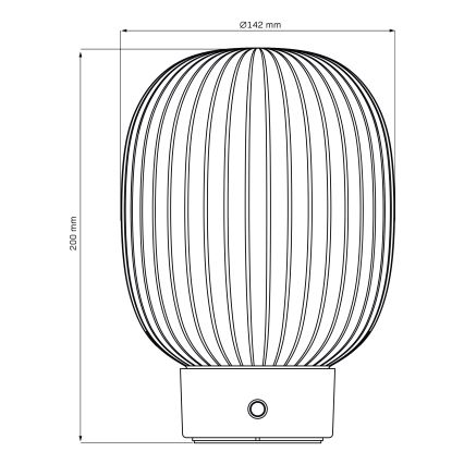 LED Dimmelhető érintős asztali lámpa LATTE LED/1,8W/5V USB 2000 mAh arany/fehér