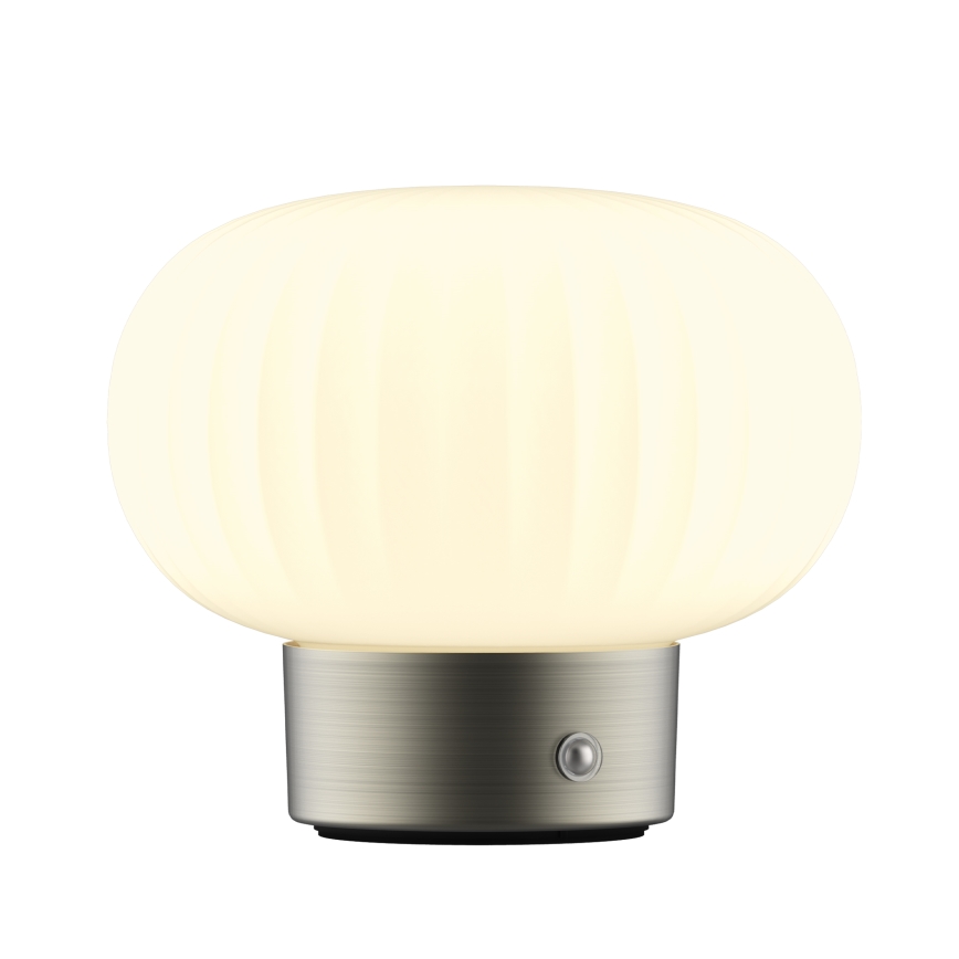 LED Dimmelhető érintős asztali lámpa LATTE LED/1,8W/5V USB 2000 mAh matt króm/fehér