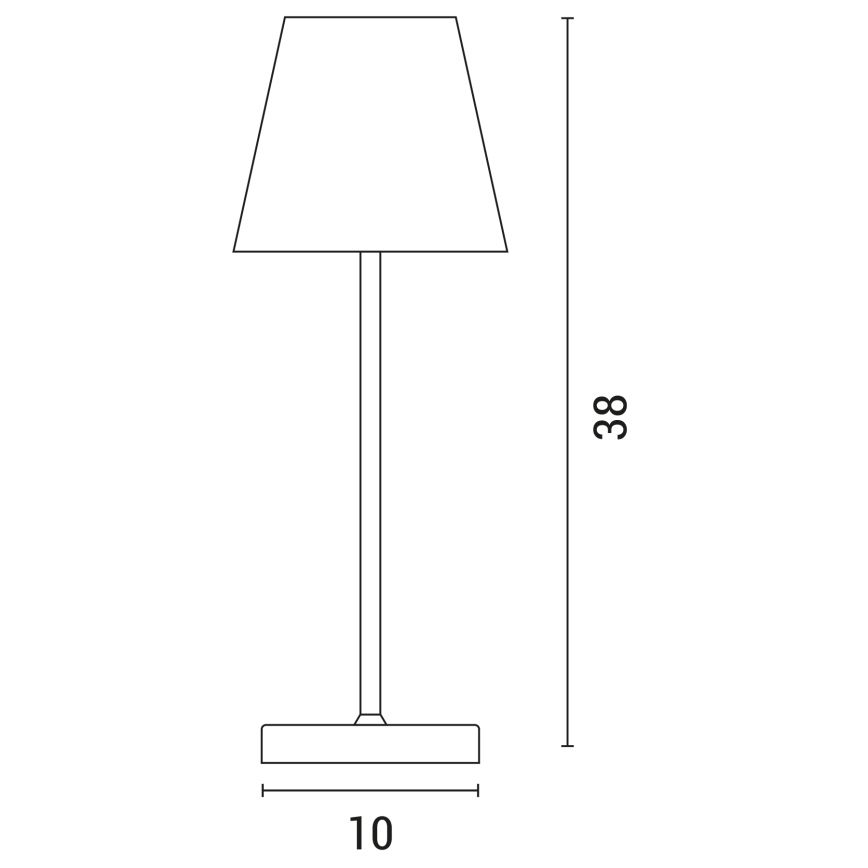 LED Dimmelhető érintős asztali lámpa LED/3,5W/5V 5200 mAh IP54 fehér