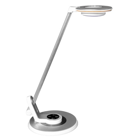 LED Dimmelhető érintős asztali lámpa LIMA LED/8W/230V USB ezüst