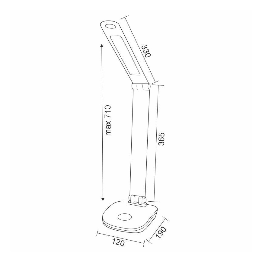 LED Dimmelhető érintős asztali lámpa USB konnektorral HAZEL LED/5W/230V