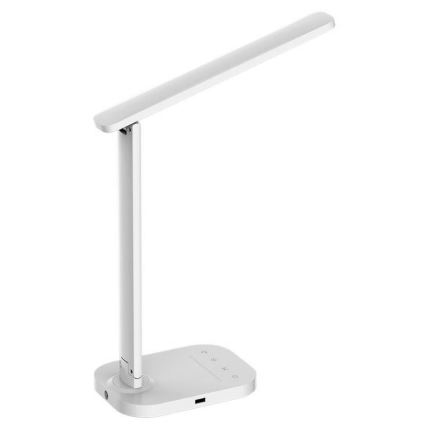 LED Dimmelhető érintős asztali lámpa USB konnektorral KIARA LED/7W/230V fehér