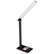 LED Dimmelhető érintős asztali lámpa vezeték nélküli töltővel MEGGIE LED/8W/230V + USB
