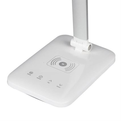 LED Dimmelhető érintős asztali lámpa vezeték nélküli USB töltővel USB LED/16W/230V 2800K-5700K