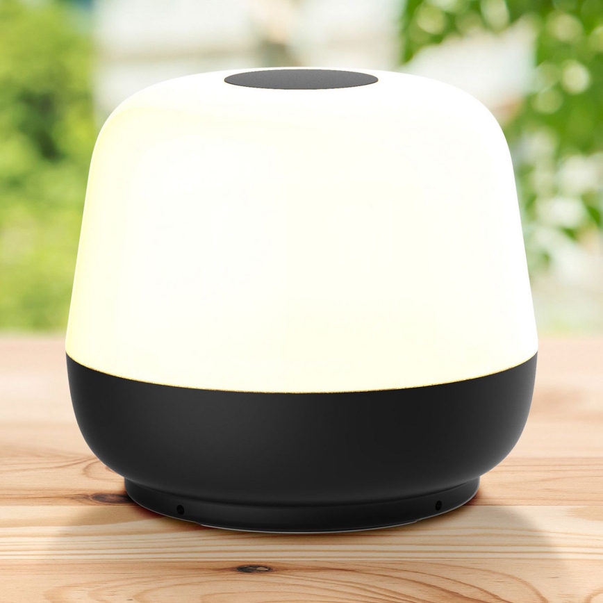 LED Dimmelhető érintős kültéri asztali lámpa SAMBA LED/1,2W/5V USB 1200 mAh IP44 fekete