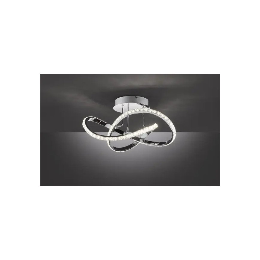 LED dimmelhető felületre szerelhető csillár ABRO LED/26W/230V fényes króm