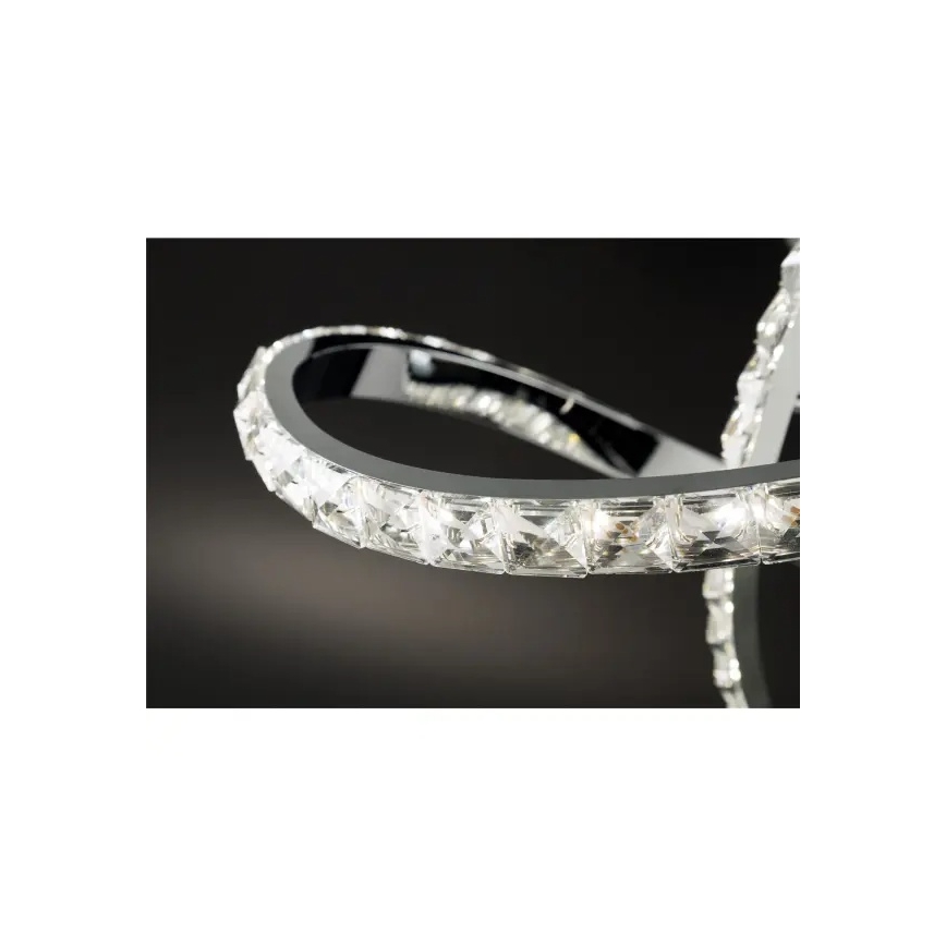LED dimmelhető felületre szerelhető csillár ABRO LED/26W/230V fényes króm