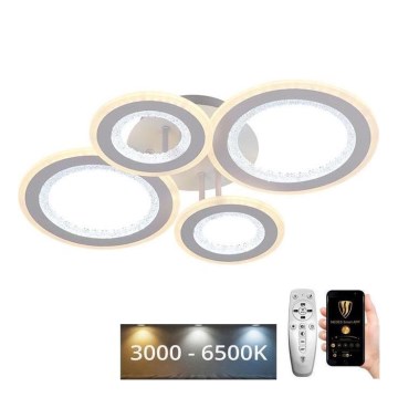 LED Dimmelhető felületre szerelhető csillár LED/100W/230V 3000-6500K + távirányítás