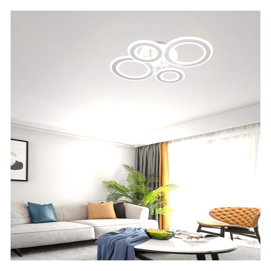 LED Dimmelhető felületre szerelhető csillár LED/100W/230V 3000-6500K + távirányítás
