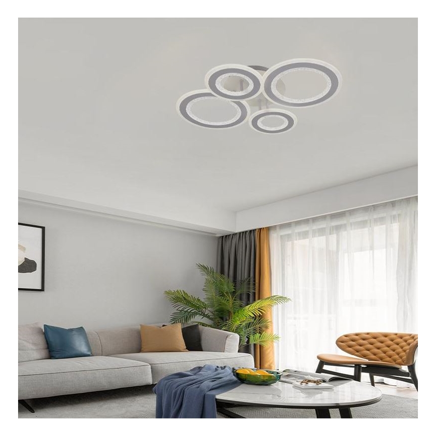 LED Dimmelhető felületre szerelhető csillár LED/100W/230V 3000-6500K + távirányítás