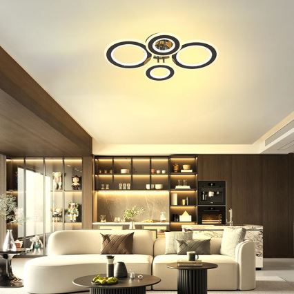 LED Dimmelhető felületre szerelhető csillár LED/100W/230V 3000-6500K + távirányítás