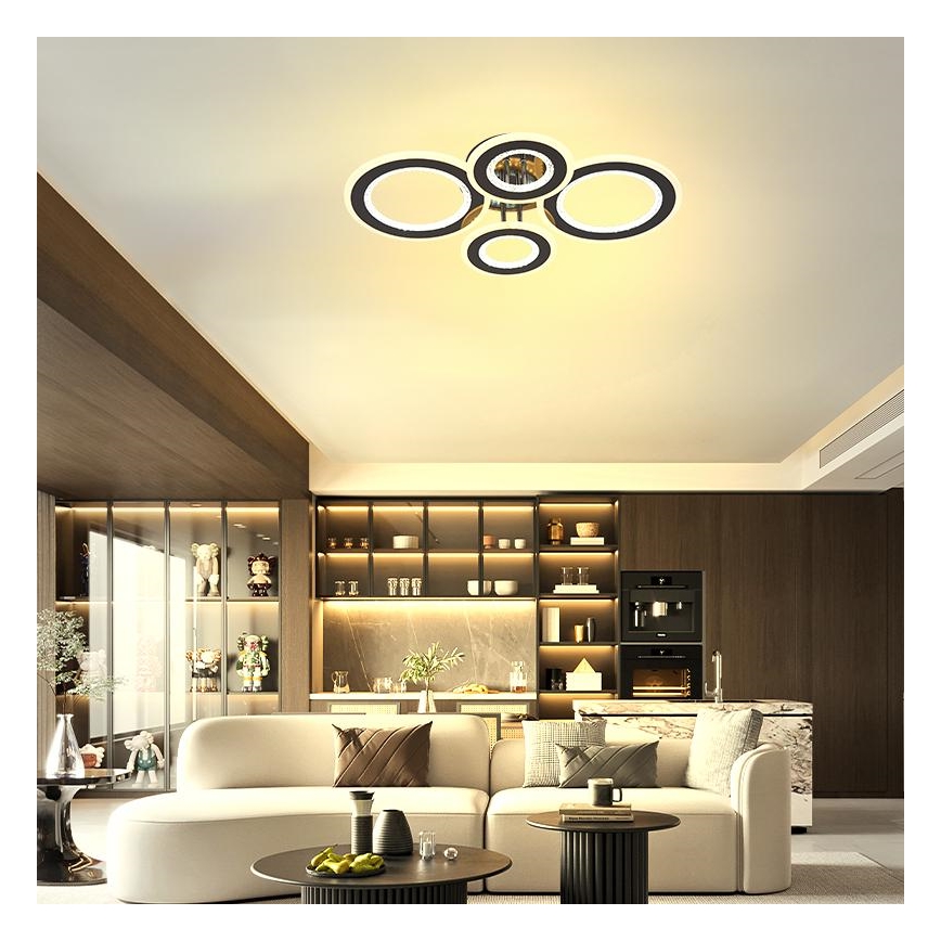 LED Dimmelhető felületre szerelhető csillár LED/100W/230V 3000-6500K + távirányítás