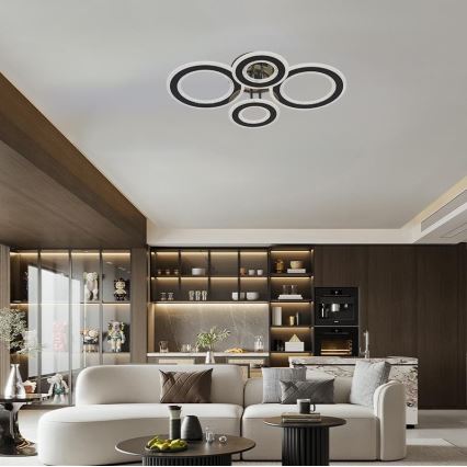 LED Dimmelhető felületre szerelhető csillár LED/100W/230V 3000-6500K + távirányítás