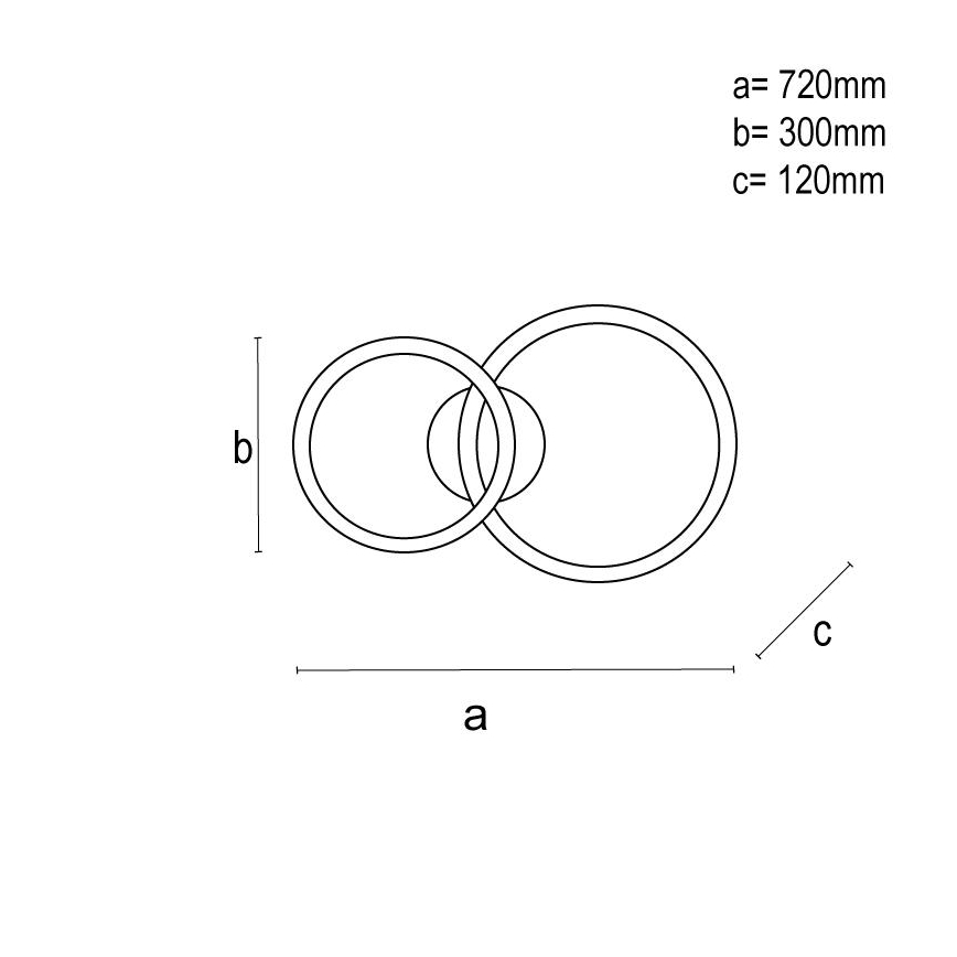 LED dimmelhető felületre szerelhető csillár LED/110W/230V 3000-6500K + távirányító