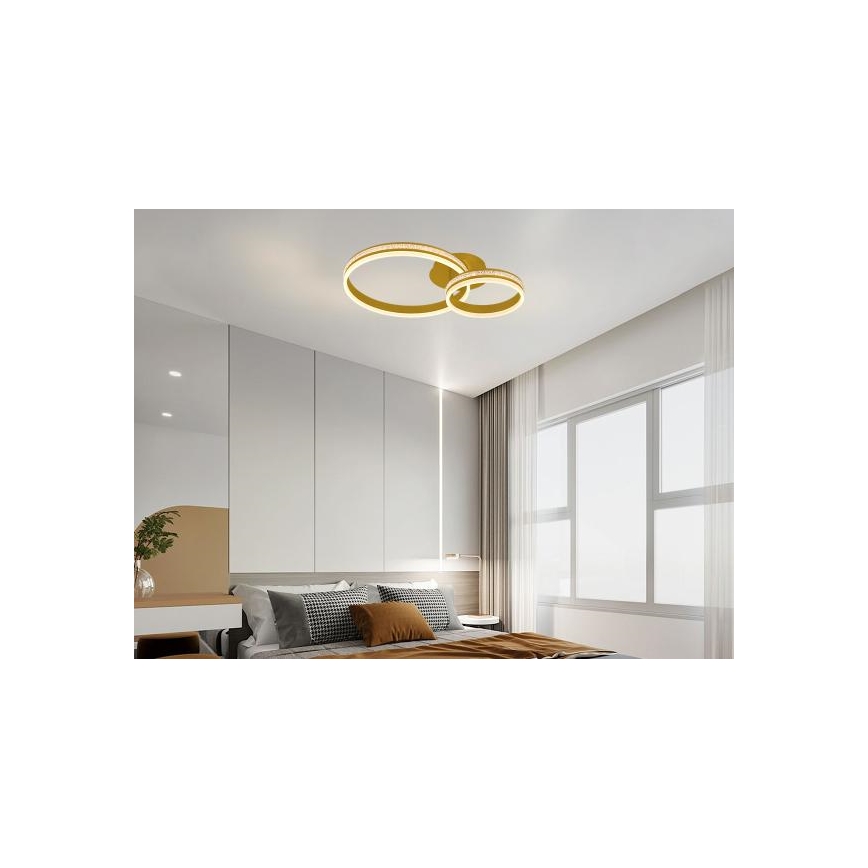 LED dimmelhető felületre szerelhető csillár LED/110W/230V 3000-6500K + távirányító