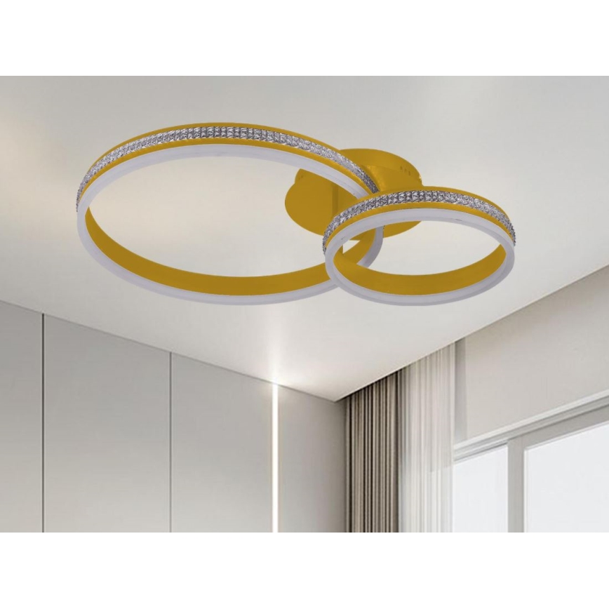 LED dimmelhető felületre szerelhető csillár LED/110W/230V 3000-6500K + távirányító