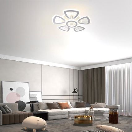 LED Dimmelhető felületre szerelhető csillár LED/145W/230V 3000-6500K + távirányítás