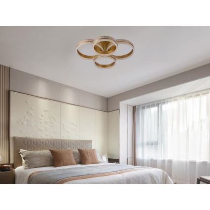 LED dimmelhető felületre szerelhető csillár LED/150W/230V 3000-6500K + távirányító