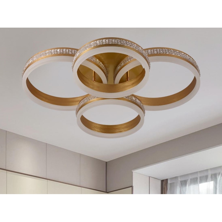 LED dimmelhető felületre szerelhető csillár LED/150W/230V 3000-6500K + távirányító