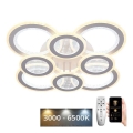 LED Dimmelhető felületre szerelhető csillár LED/200W/230V 3000-6500K + távirányítás