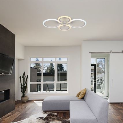 LED Dimmelhető felületre szerelhető csillár LED/45W/230V 3000-6500K + távirányítás