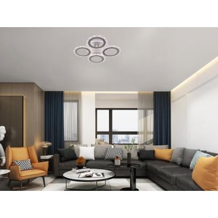 LED Dimmelhető felületre szerelhető csillár LED/55W/230V 3000-6500K + távirányító