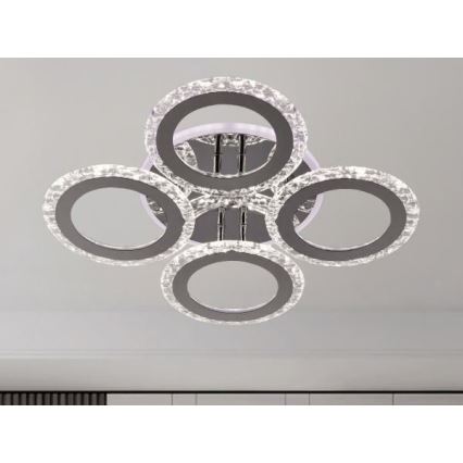 LED Dimmelhető felületre szerelhető csillár LED/55W/230V 3000-6500K + távirányító