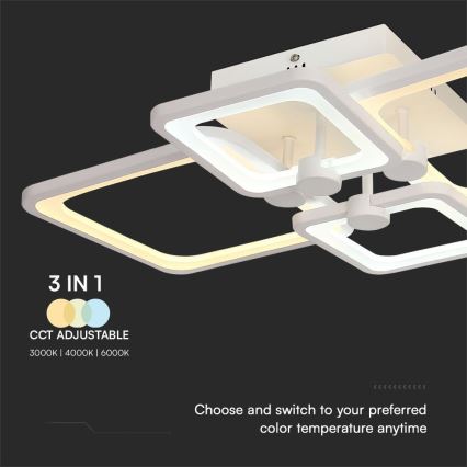 LED Dimmelhető felületre szerelhető csillár LED/70W/230V 3000-6500K + távirányítás