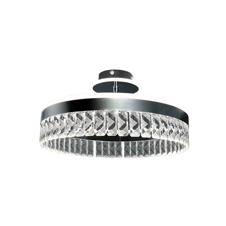LED Dimmelhető felületre szerelhető kristálycsillár LED/75W/230V 3000-6500K matt króm + távirányítás