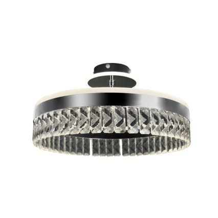 LED Dimmelhető felületre szerelhető kristálycsillár LED/75W/230V 3000-6500K matt króm + távirányítás