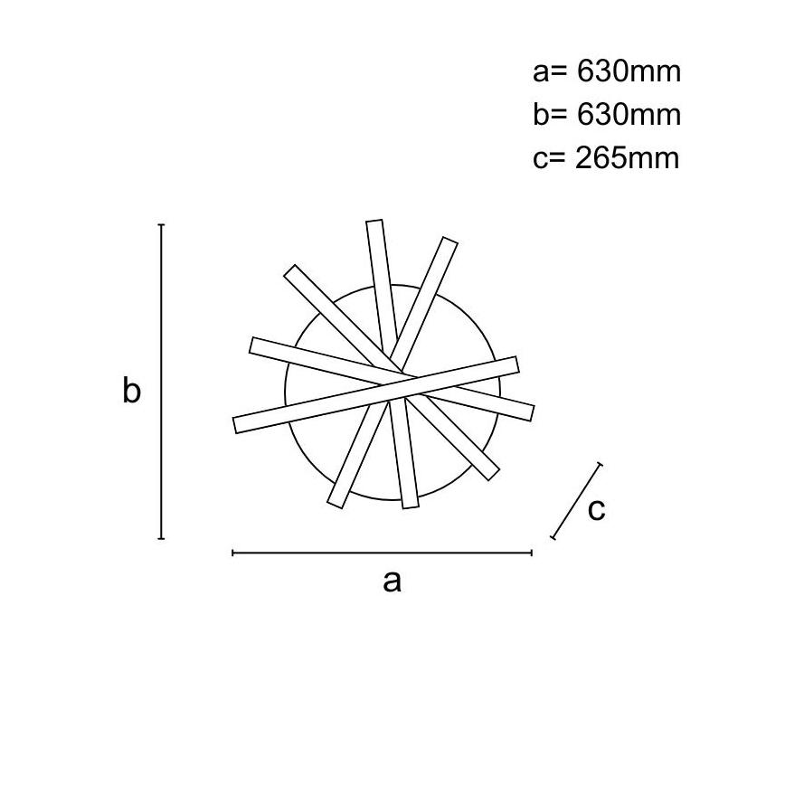 LED Dimmelhető felületre szerelhető csillár LED/75W/230V 3000-6500K + távirányítás