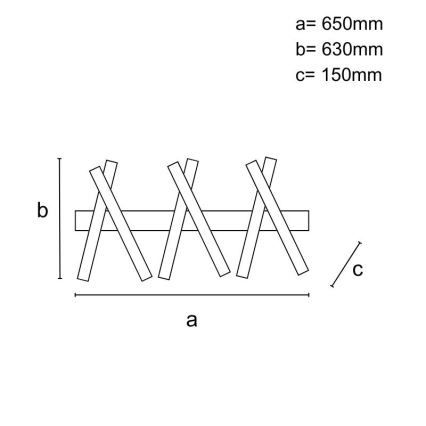 LED Dimmelhető felületre szerelhető csillár LED/75W/230V 3000-6500K + távirányítás