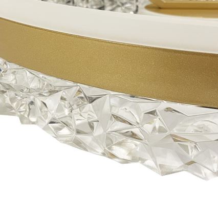 LED Dimmelhető felületre szerelhető csillár LED/86W/230V 3000-6500K arany + távirányítás