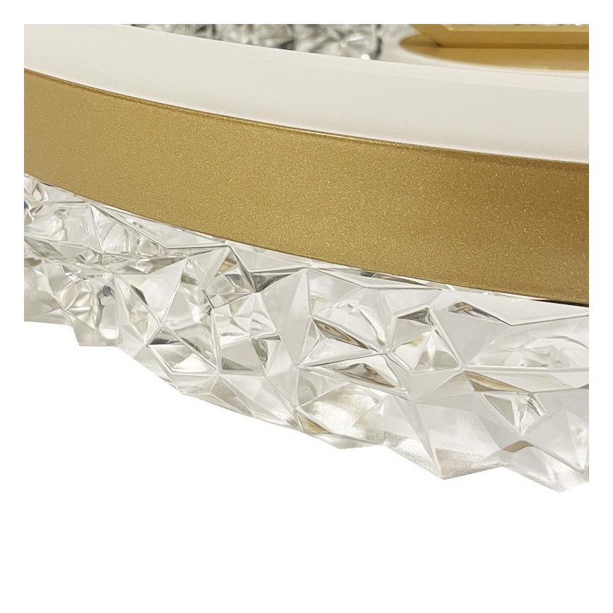 LED Dimmelhető felületre szerelhető csillár LED/86W/230V 3000-6500K arany + távirányítás