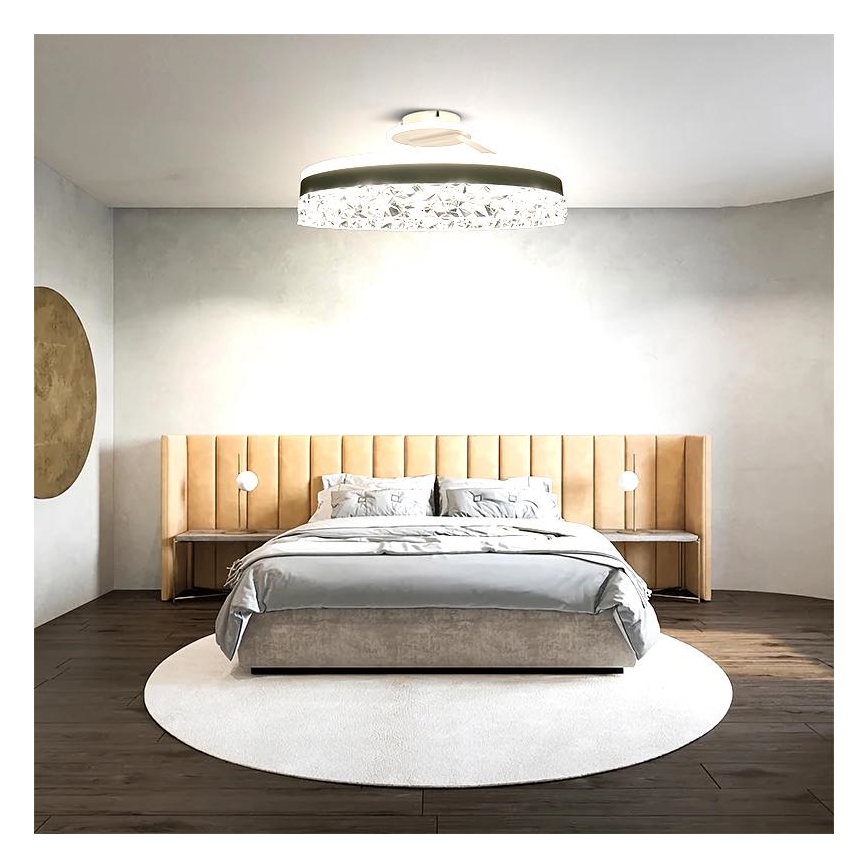 LED Dimmelhető felületre szerelhető csillár LED/86W/230V 3000-6500K fehér + távirányítás