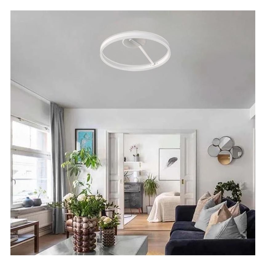 LED Dimmelhető felületre szerelhető csillár LED/86W/230V 3000-6500K fehér + távirányítás