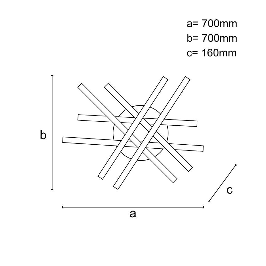 LED Dimmelhető felületre szerelhető csillár LED/90W/230V 3000-6500K + távirányítás