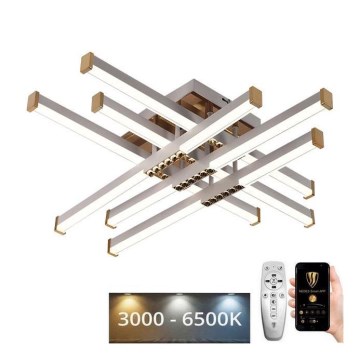 LED Dimmelhető felületre szerelhető csillár LED/90W/230V 3000-6500K + távirányítás