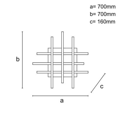 LED Dimmelhető felületre szerelhető csillár LED/90W/230V 3000-6500K + távirányítás