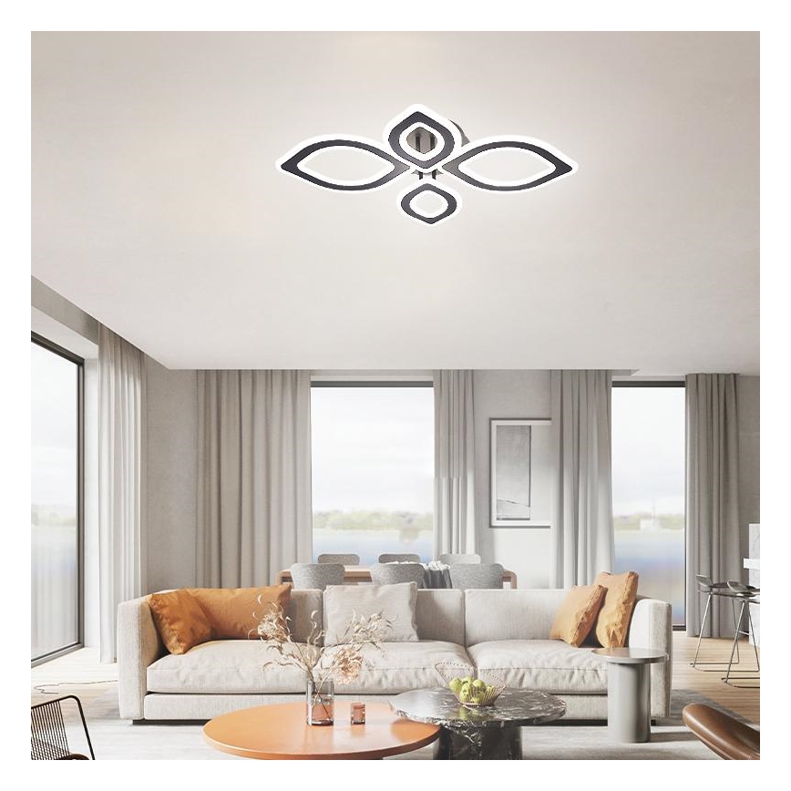 LED Dimmelhető felületre szerelhető csillár LED/95W/230V 3000-6500K + távirányítás