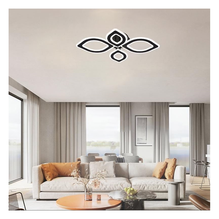 LED Dimmelhető felületre szerelhető csillár LED/95W/230V 3000-6500K + távirányítás