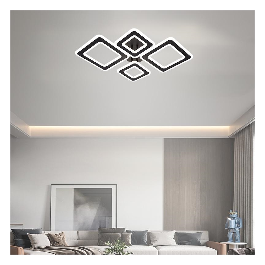 LED Dimmelhető felületre szerelhető csillár LED/95W/230V 3000-6500K + távirányítás