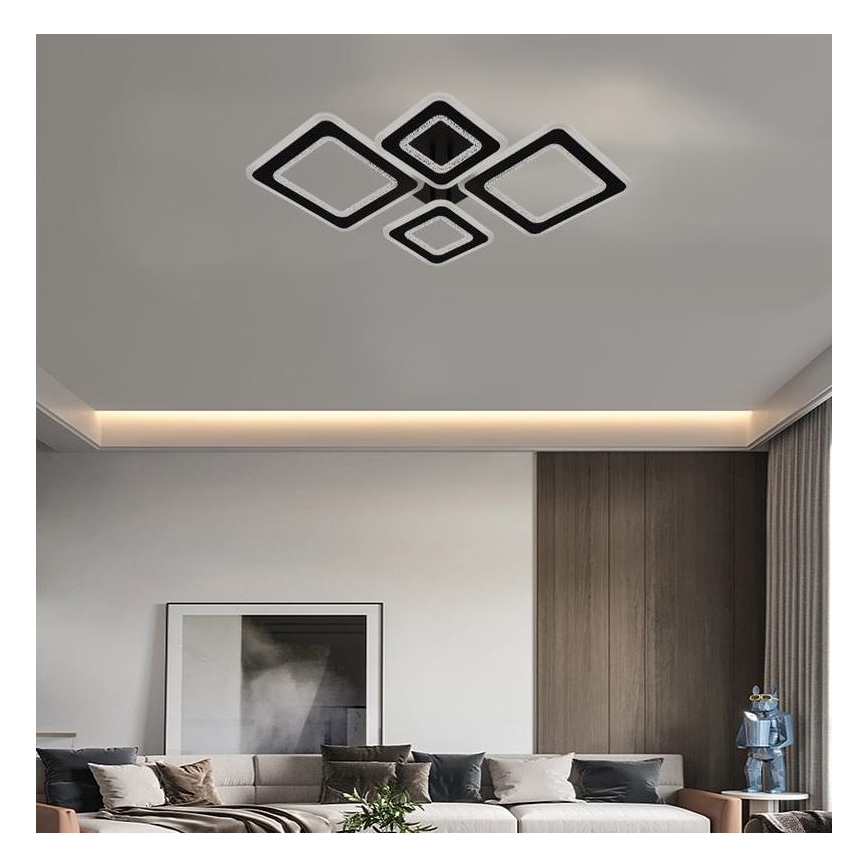 LED Dimmelhető felületre szerelhető csillár LED/95W/230V 3000-6500K + távirányítás