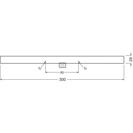 LED Dimmelhető fénycső S14d/3W/230V 2700K 30 cm CRI 90 - Osram