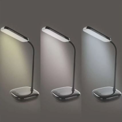 LED Dimmelhető flexibilis asztali lámpa LED/12W/230V 3000K/4000K/6500K fekete