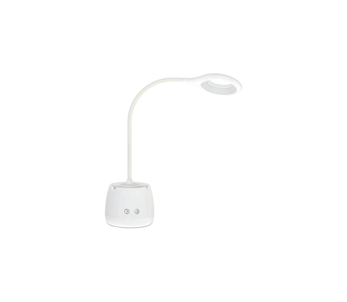 LED Dimmelhető flexibilis újratölthető asztali lámpa LUSIA LED/5W/5V 3000/4000K 1200 mAh fehér 004028